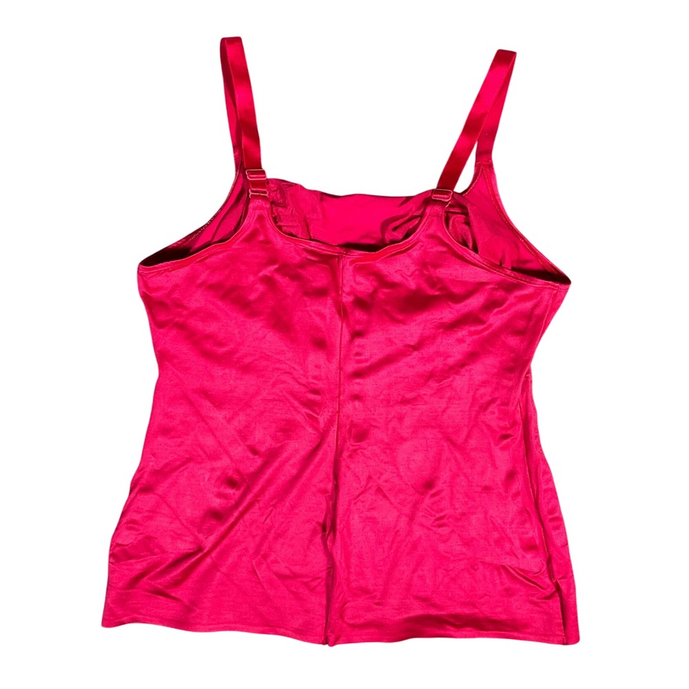 Ruby Ribbon Shapewear Cami Women 44 Red Ruby Lace Lift Luxe Full Support - Picture 3 of 5